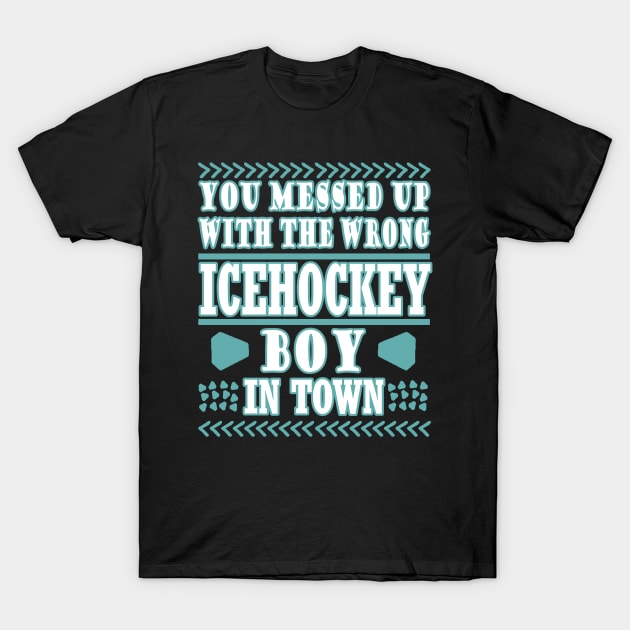 Ice Hockey Ice Stadium Ice Cream Bodycheck Puck Boys T-Shirt by FindYourFavouriteDesign